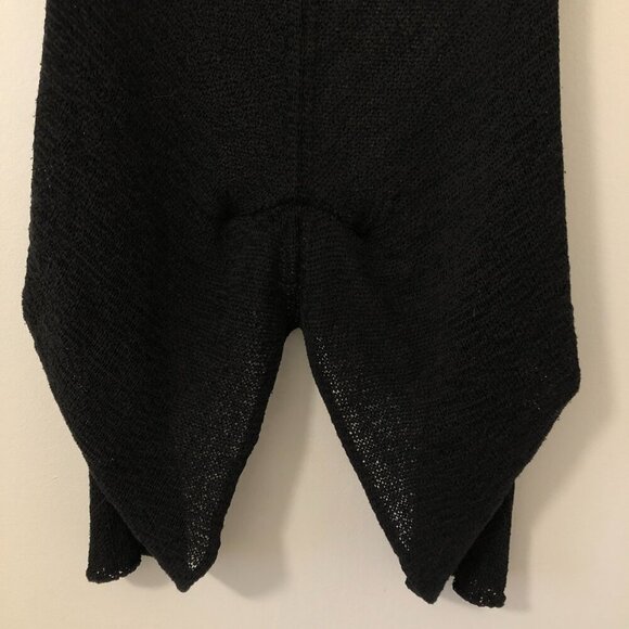 Y2K Costa Blanca Sleeveless Open Front Cardigan Sweater Vest Long Black Small - Picture 7 of 12